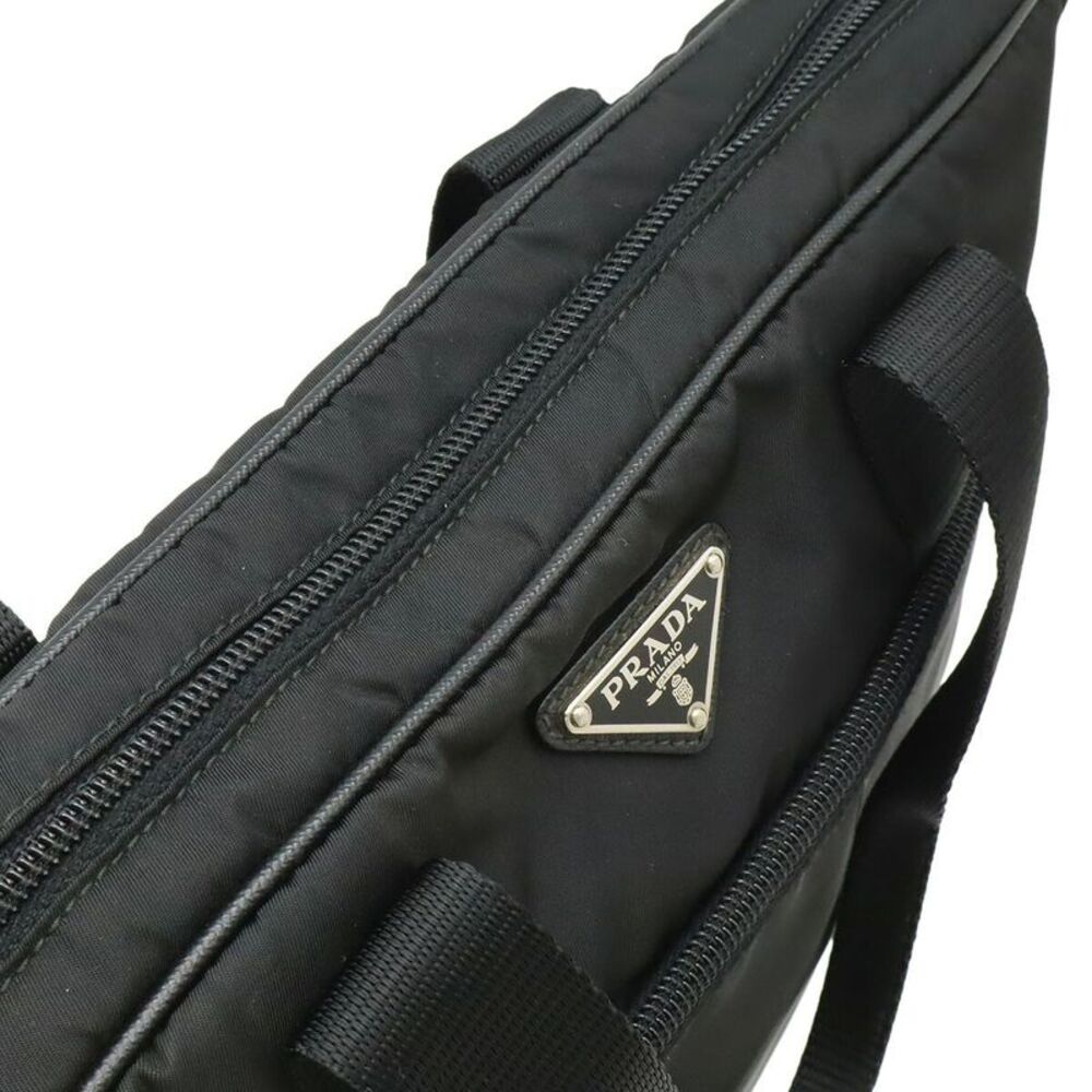 Prada Nylon Leather Triangle Logo Briefcase - Picture 7 of 8
